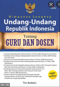 Undang undang republik indonesia tentang guru dan dosen